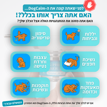 DogCalm – מפזר הרגעה לכלב | פתרון טבעי לחרדה